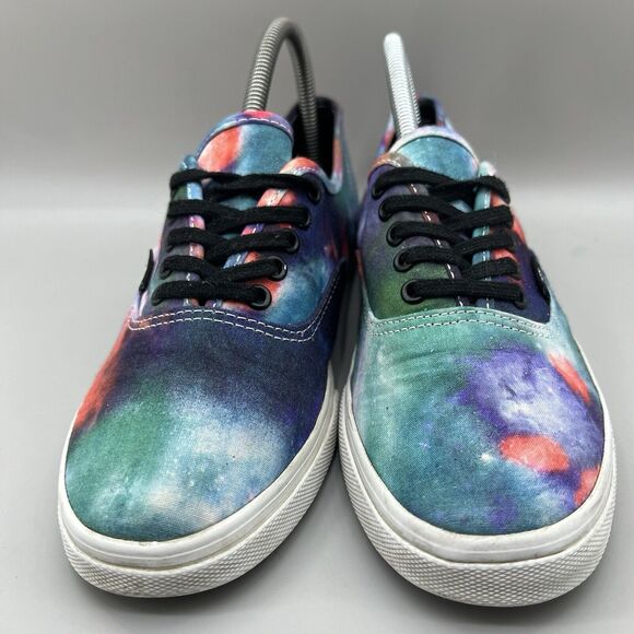 Vans Authentic Cosmic Galaxy Women Size 8 Shoes Pink Green Canvas Skate Sneakers - Picture 2 of 8